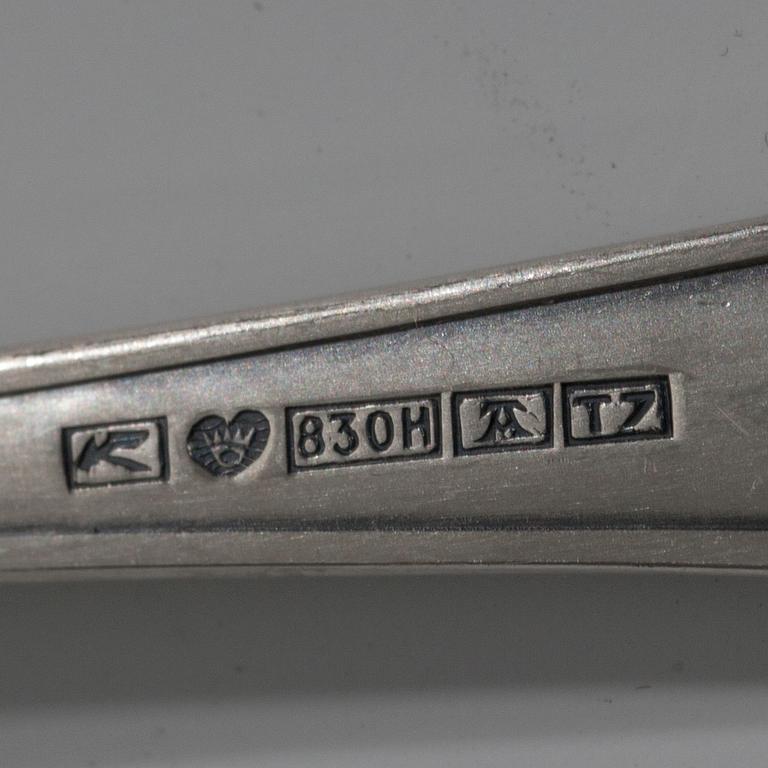SKEDAR, 27 delar, silver "Suomi-serien" Kultateollisuus, Åbo 1990-1996. Tot. vikt ca 635 g.