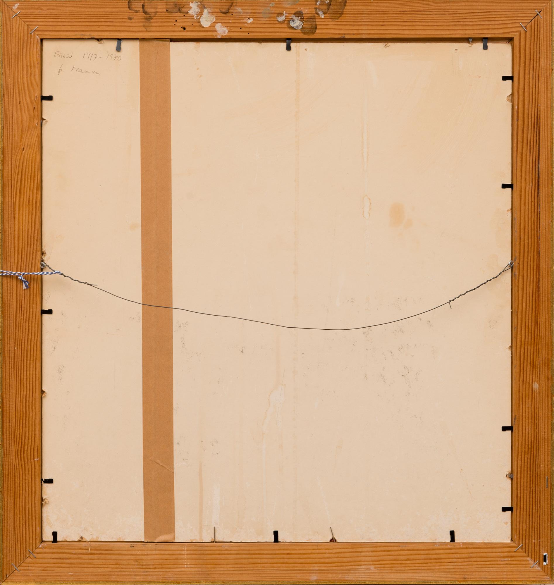 VALDEMAR PYYSIÄINEN, sekatekniikka kankaalle, kiinnitetty levylle, signeerattu ja päivätty -64.