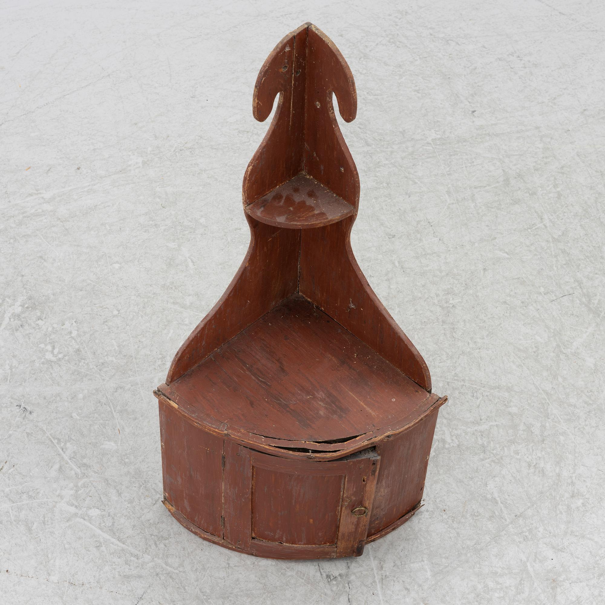 Corner cabinet, Folk art, 19th century.