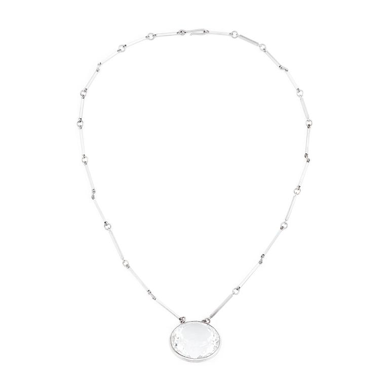 Wiwen Nilsson, hängsmycke, Lund 1965, sterling silver och bergkristall.