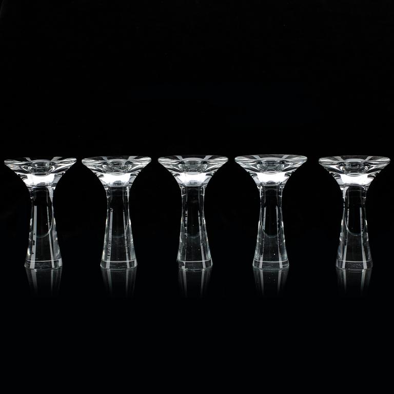 LJUSSTAKAR, 5 st, glas, Tapio Wirkkala, Iitala.