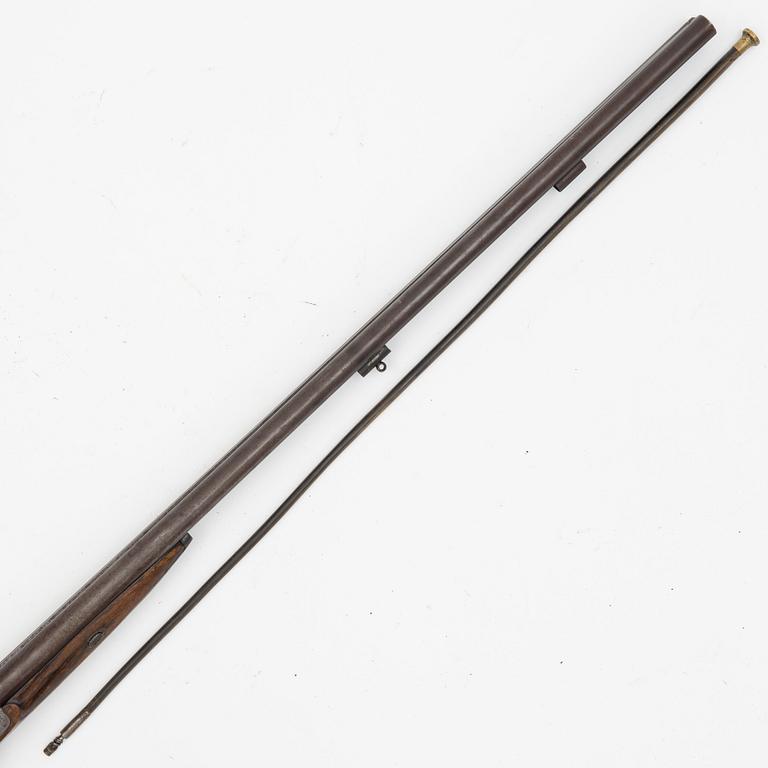Percussion gun, double barreled, second part of the 19th century.