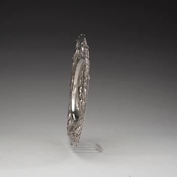 A Swedish 17th century silver serving-plate, marks of Wolter Siwers, Norrköping 1694.