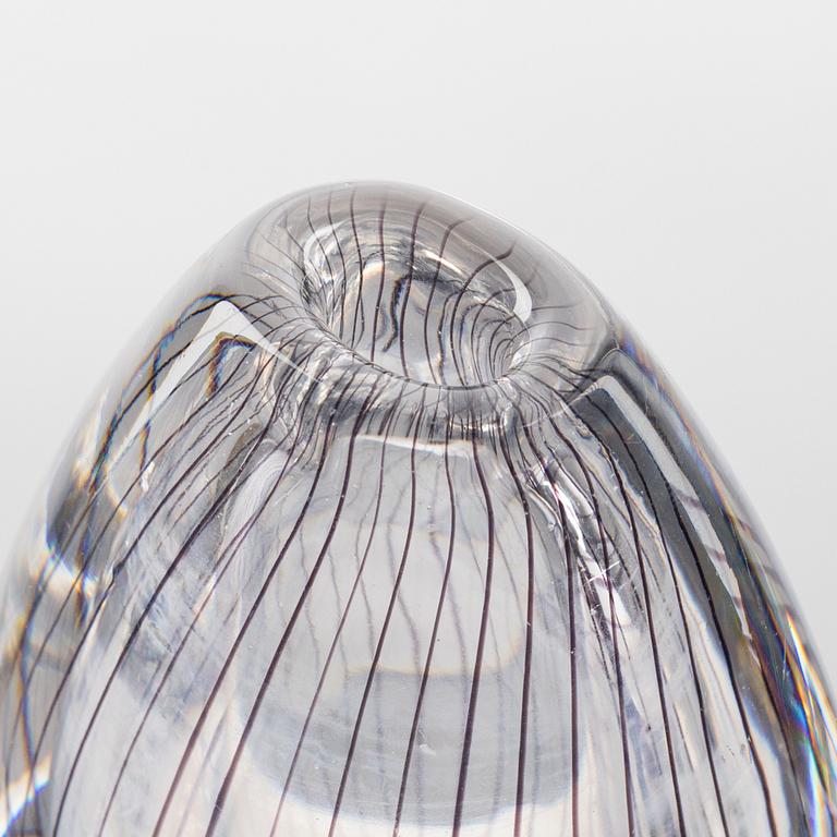Vicke Lindstrand, four glass vases, Kosta.