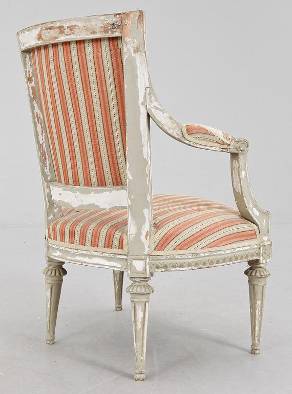 KARMSTOL, gustaviansk, 1700-talets andra hälft.