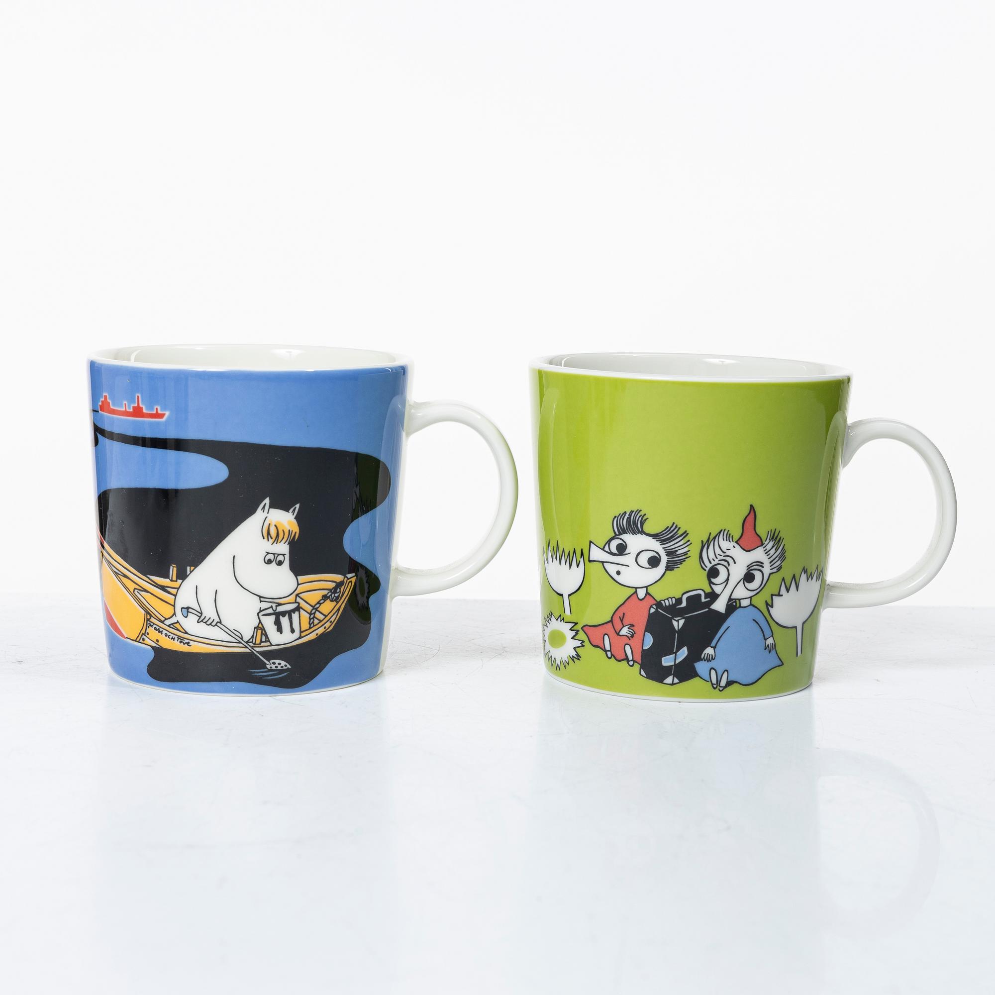 Arabia, 29 Moomin mugs, Finland.