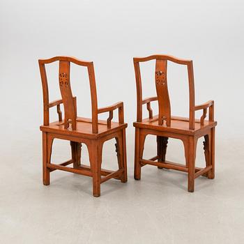 Armchairs, a pair, China, late 19th/early 20th century.