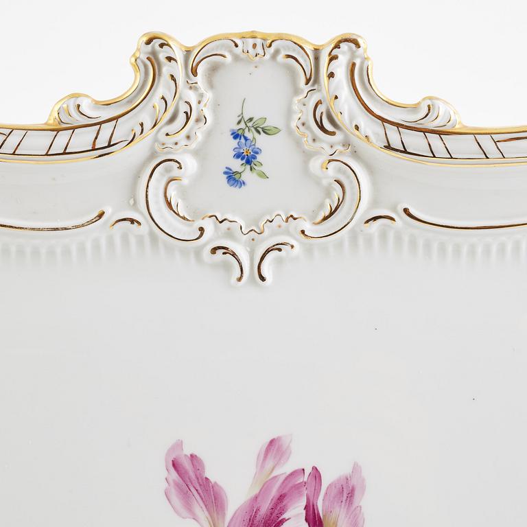 Tray, porcelain, Rococo style, Meissen, Germany, 1934-1945.