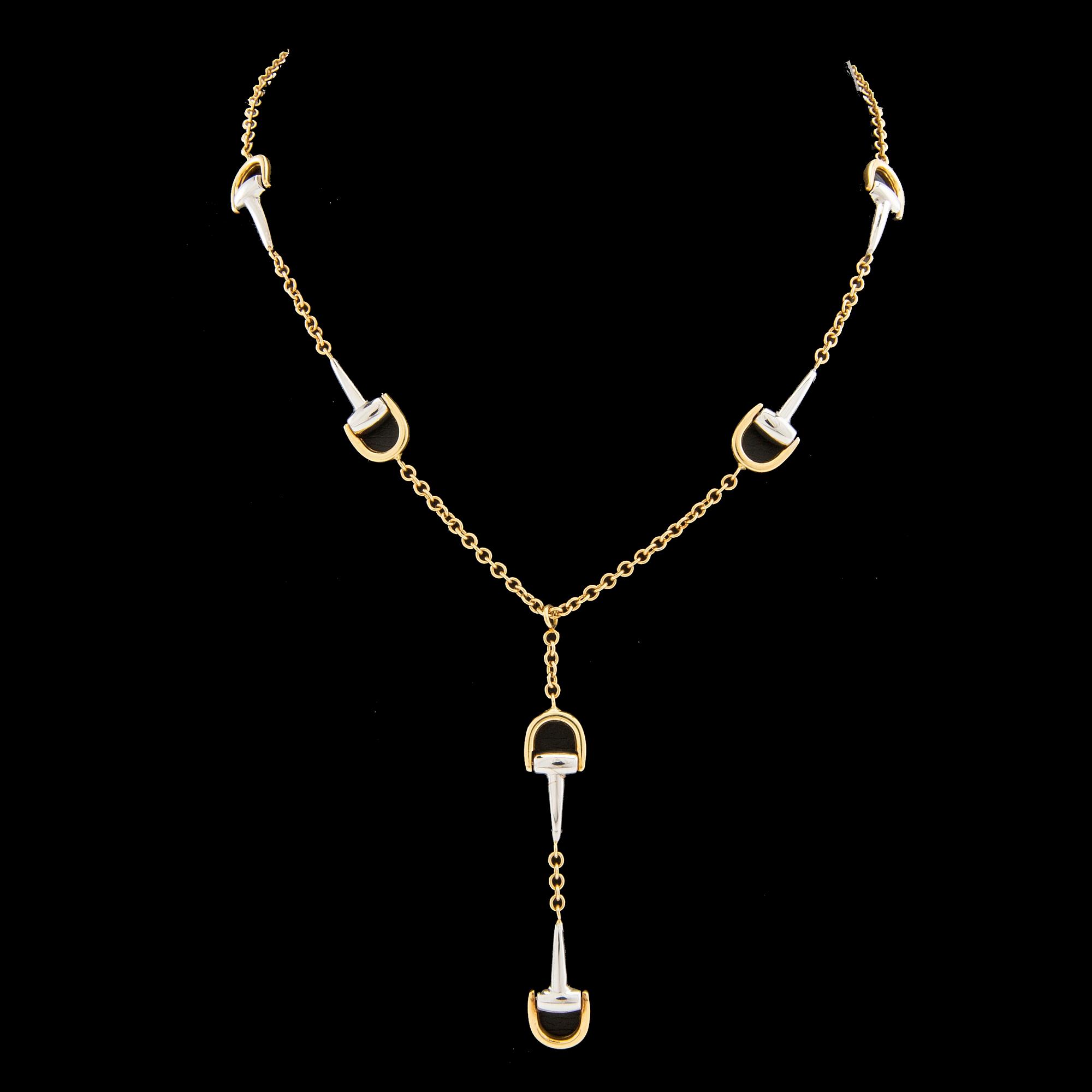 Necklace 18K red and white gold, Italy.