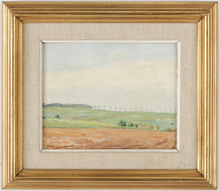 WILLIAM NORDING, olja på pannå, signerad.