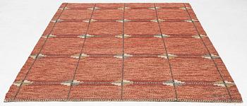Rakel Carlander, a carpet, flat weave, c 243 x 164 cm, signed RC.