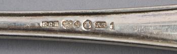 SKEDAR, 12 st, silver, bla CG Hallberg resp GAB, 1900-tal.