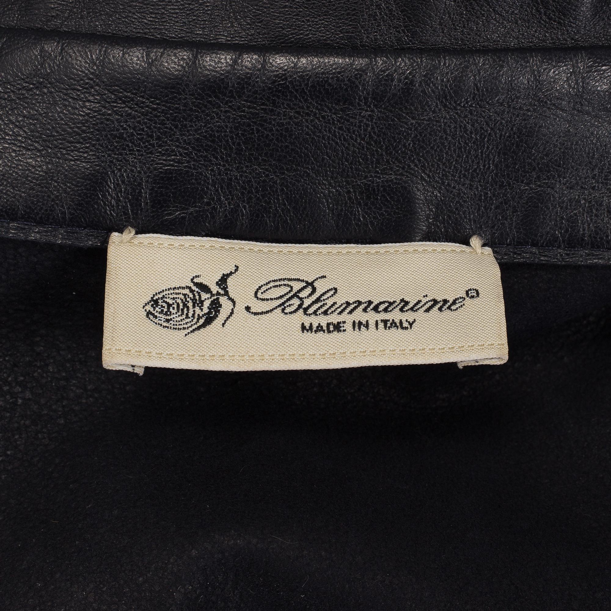 A leather jacket by Blumarine, in size 44(IT).