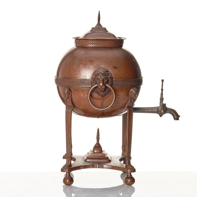 A Empire copper Samovar, early 19th century.