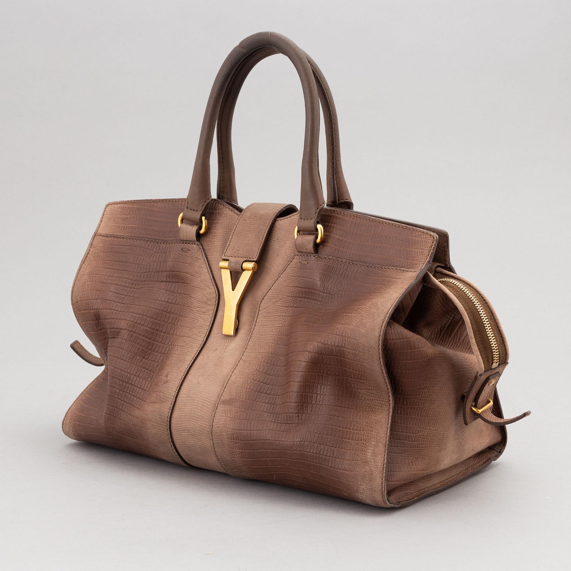 Yves Saint Laurent, an embossed leather 'Medium Cabas Chyc Bag'.