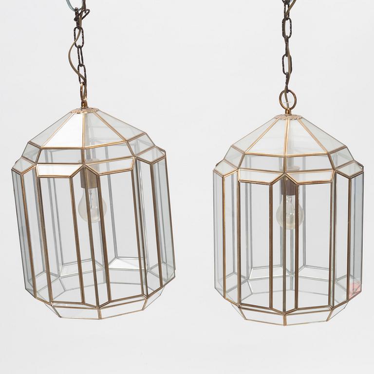A pair of lanterns, 20th Century.