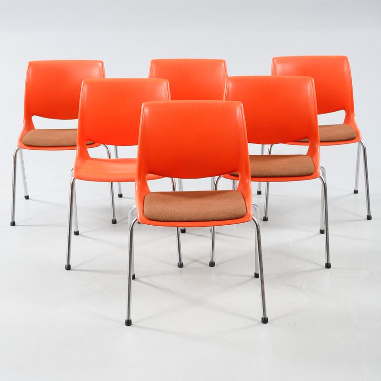 BENDT WINGE, stolar, 3+3 st, "R-48", Romo Fabrikker/Nordic Comfort Products, 1970-tal.