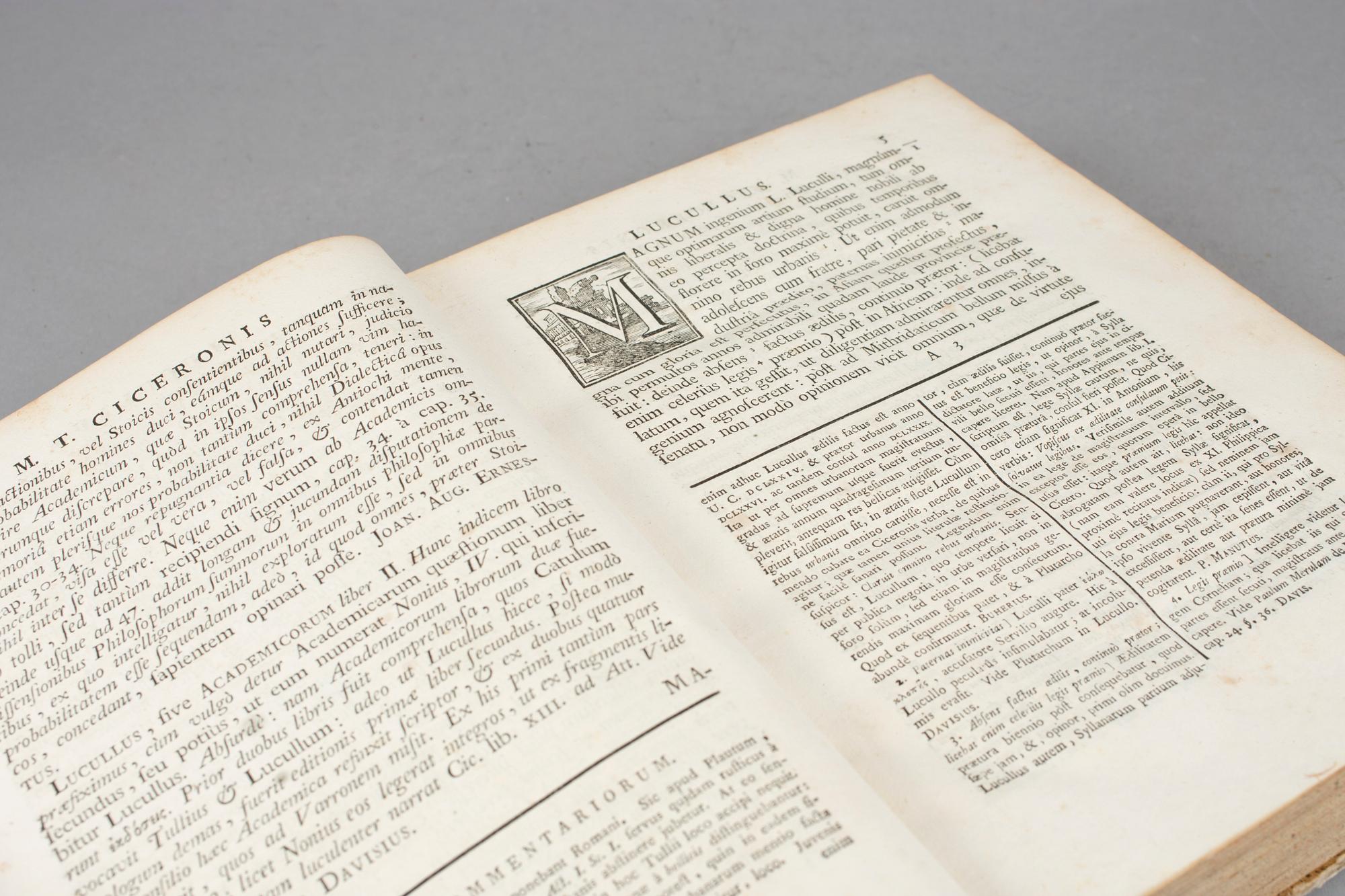 BÖCKER, 9 st. "CICERONIS OPERA", M. Tullii, Geneve, 1758.