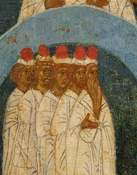 Ikon, "Alla heligas sabbat", Novgorodskolan ca 1500.