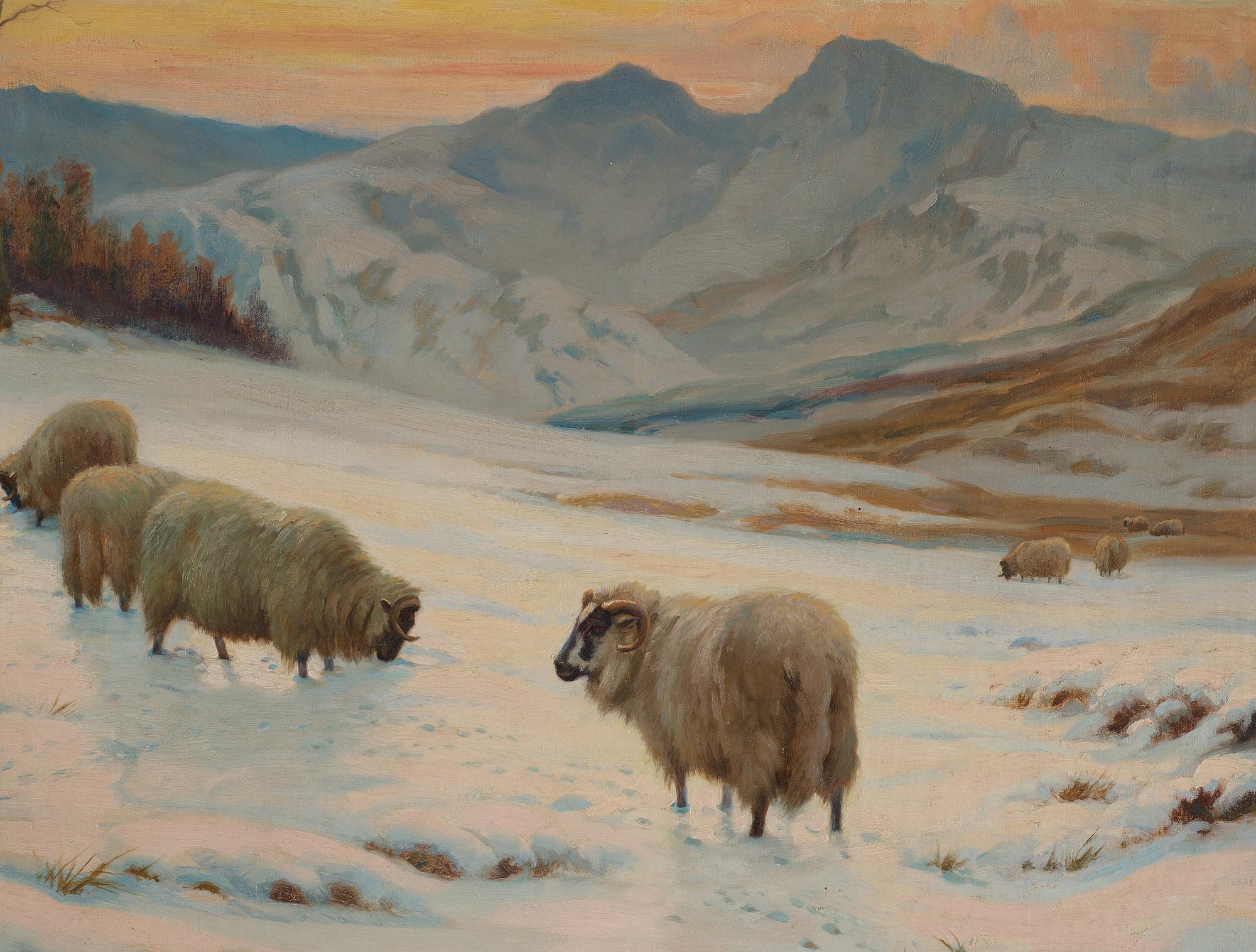 WRIGHT BARKER, oil on canvas, signed and dated 1923.