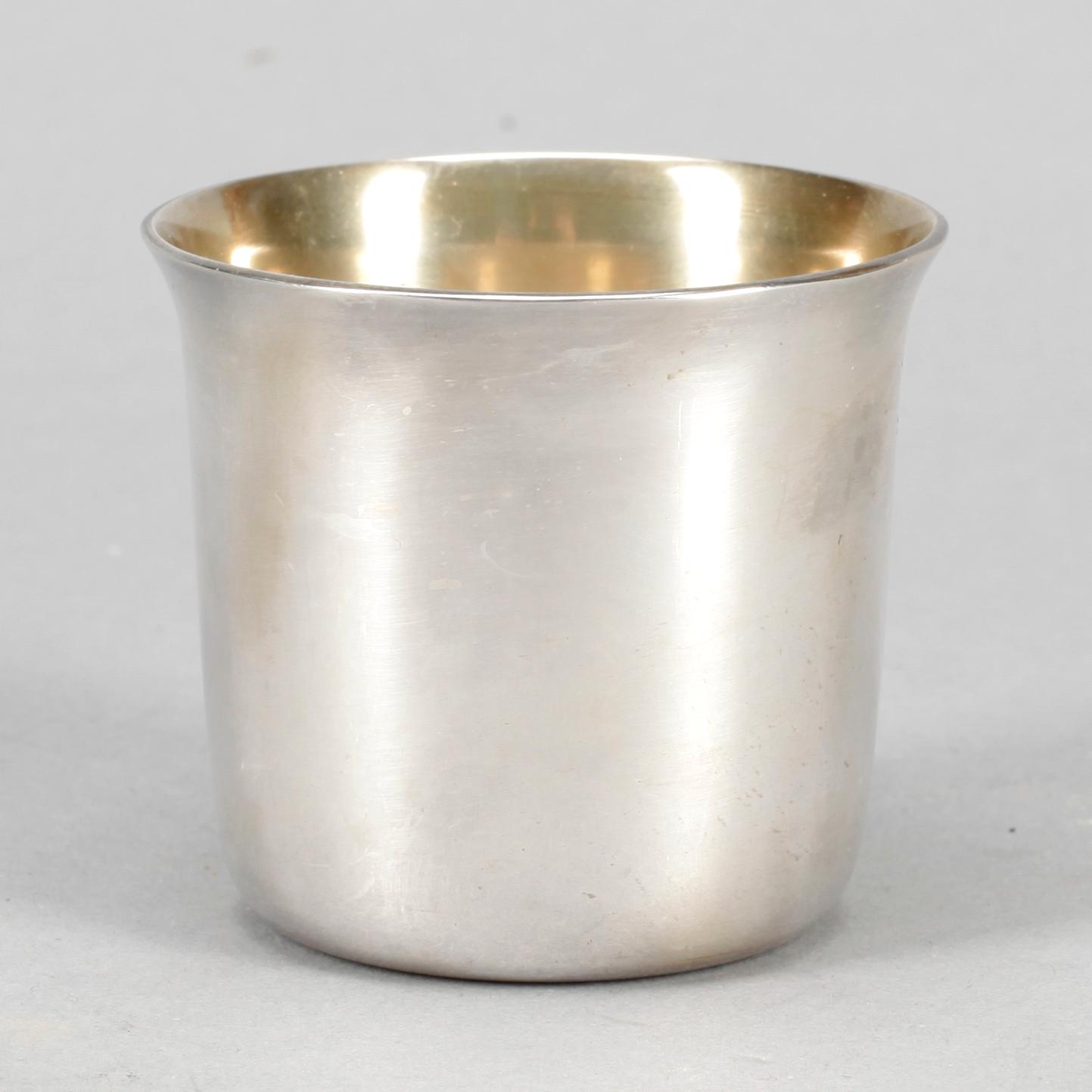 SUPKOPPAR, 6 stycken, silver, CF Carlman Stockholm 1960. Total vikt ca 390 gram.