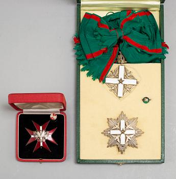 Order of Merit, Italian republic and Order of Merit Austrian republic.