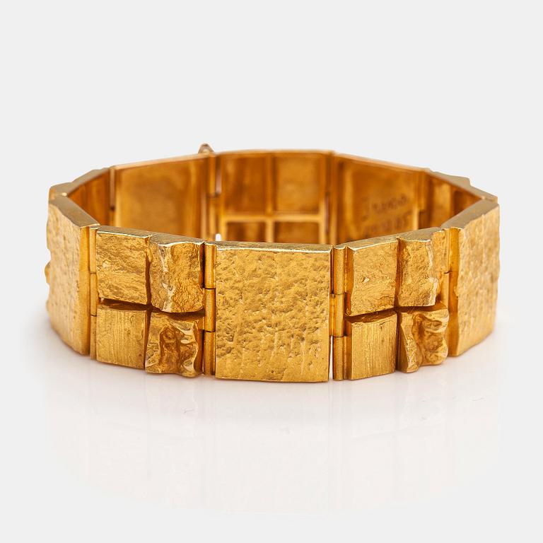 Björn Weckström, Armband "Quadrate forms", 18K guld. Lapponia 1965.