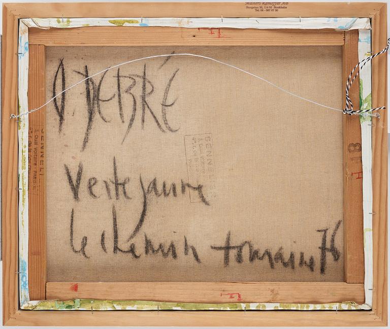 Olivier Debré, "Verte jaune le chemin (Touraine)".