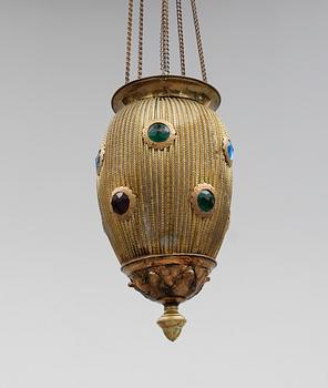 MÅNSKENSAMPEL, mässing, sekelskiftet 1900.