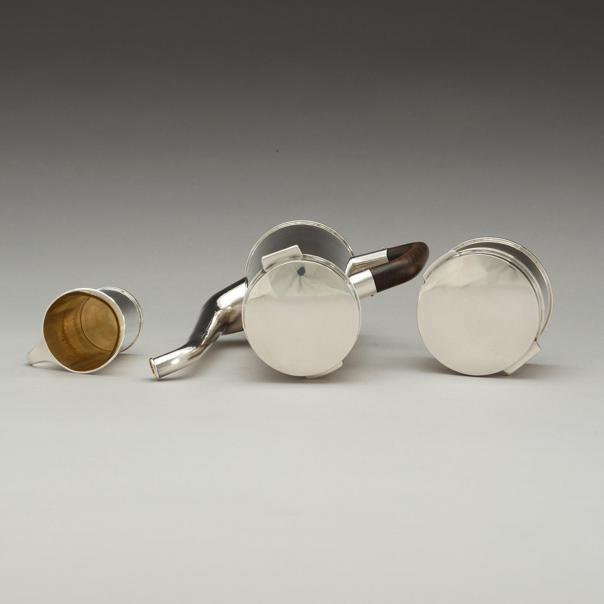 W.A. BOLIN, kaffeservis, tre delar, Stockholm 1956, smed Lars Hedeman.