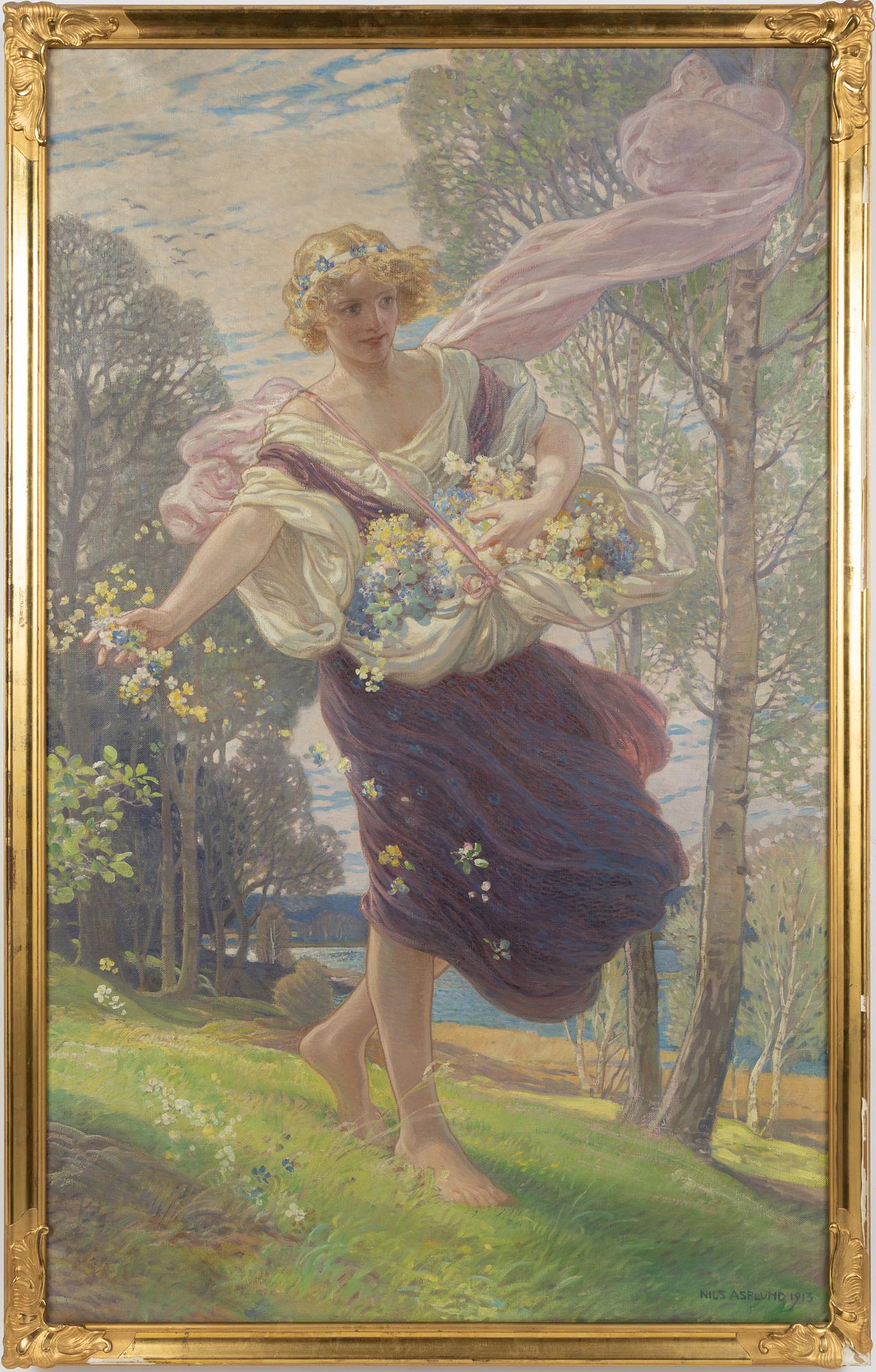 Nils Asplund, Kvinna med blommor.