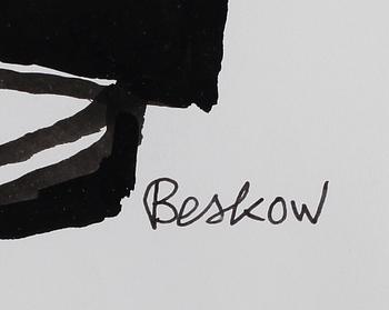 BO BESKOW, tusch, signerad.