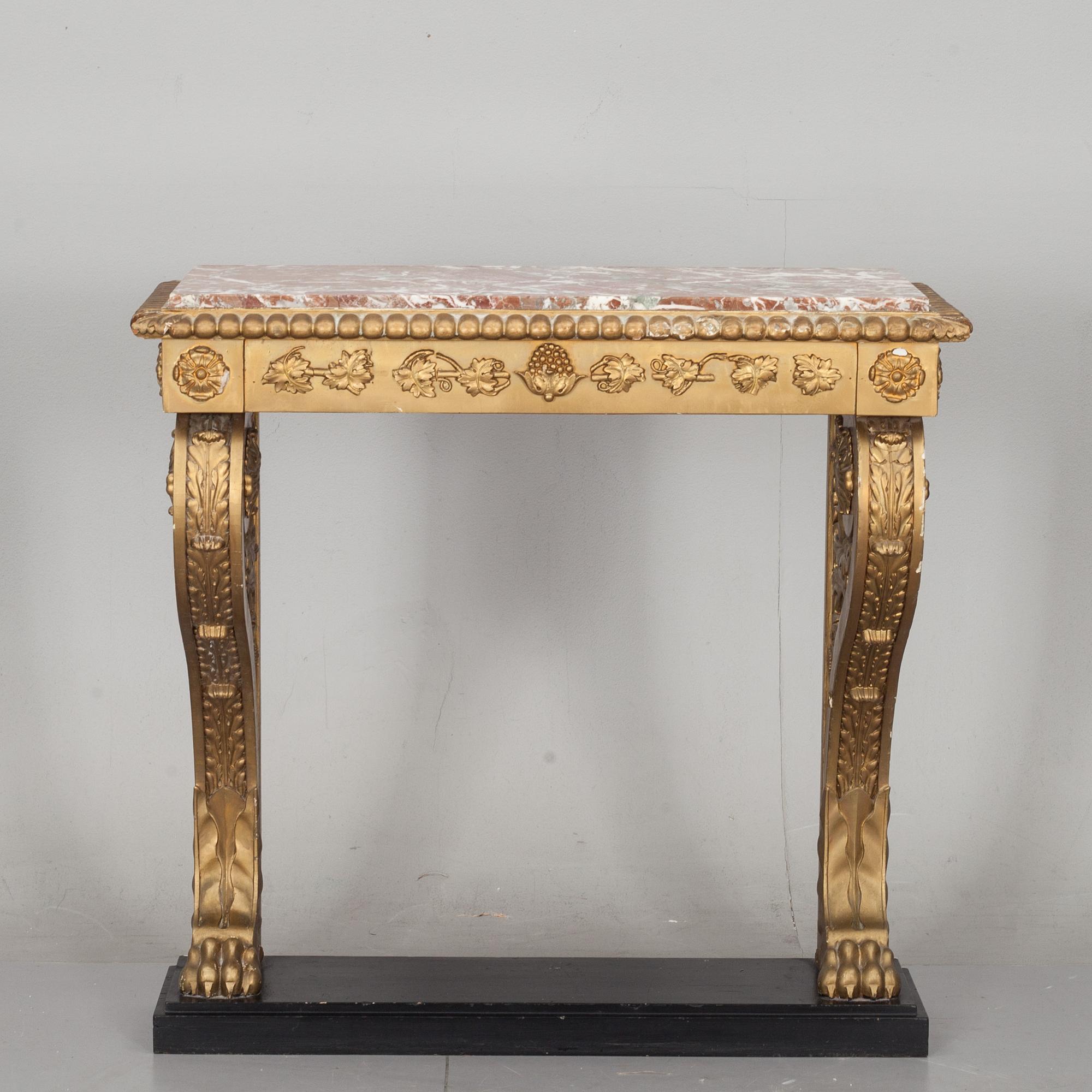 KONSOLBORD. Senempire, Petter Gustav Bylander(1804-1859) Göteborg.