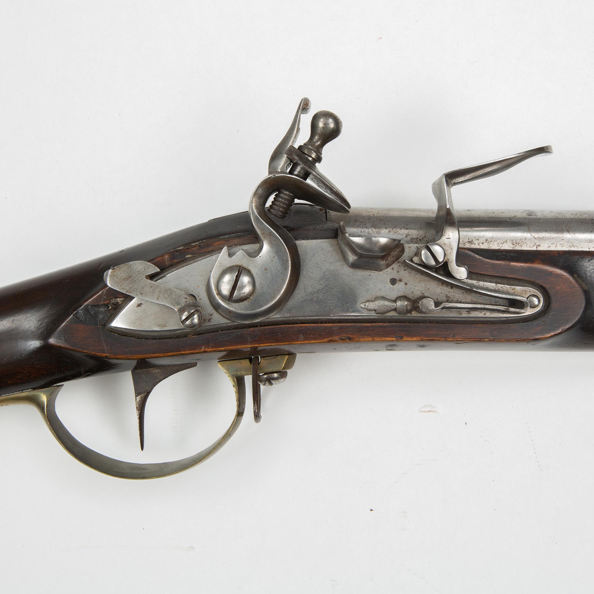 A Swedish flintlock gun 1805 pattern.
