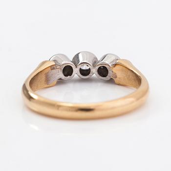 Ring, 14K guld och diamanter ca. 0.21 ct totalt. Finland 1997.