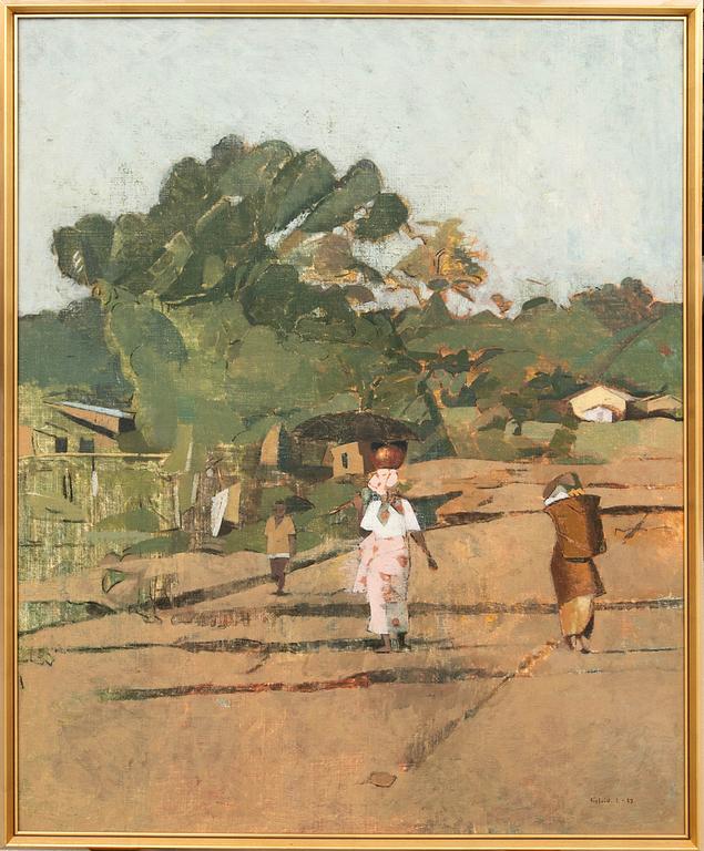 Sigfrid Södergren, Village street, Africa.