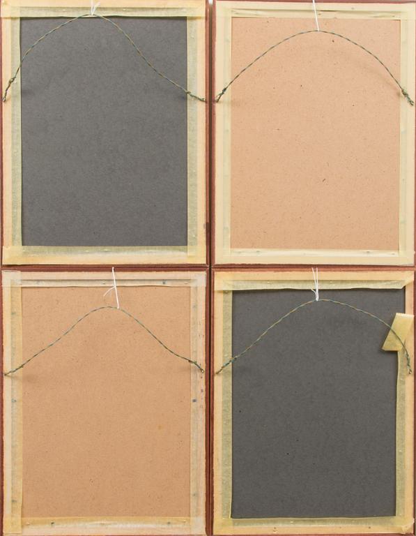 LITOGRAFIER, 4 st, efter Wilhelm och Magnus von Wright, A. Börtzell, Stockholm.