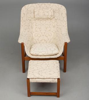 FÅTÖLJ och FOTPALL, Carl Gustaf Hiort af Ornäs, 1950-60-tal.