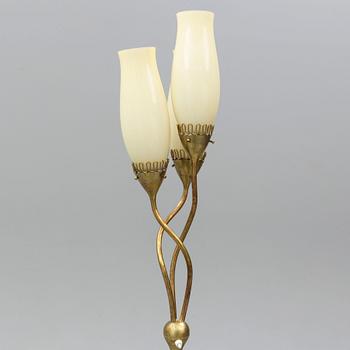 MAURI ALMARI, A mid 20th Century brass standard light from Idman, Finland.