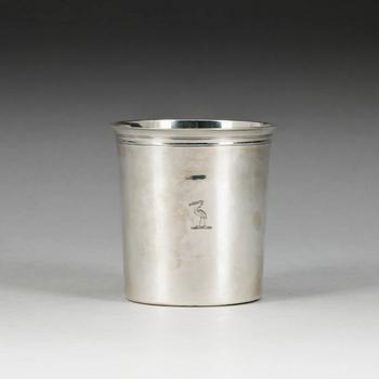 BÄGARE, silver, Paris 1800-tal. Vikt ca 70 gram.