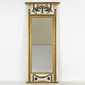 Mirror/wall panel, late Gustavian, circa 1800.