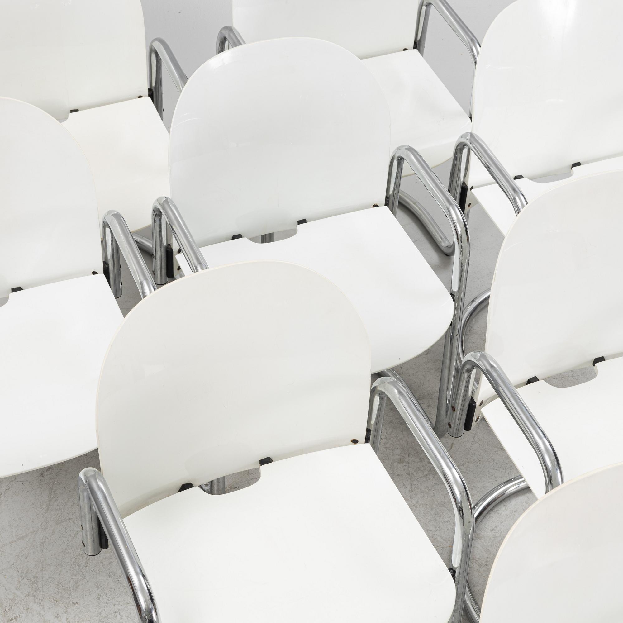 Afra & Tobia Scarpa, eight 'Dialogo' armchairs from B&B Italia.
