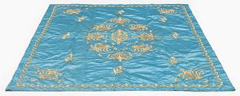 A silk and metal thread embroidery, Ottoman Empire, c. 193 x 148 cm.