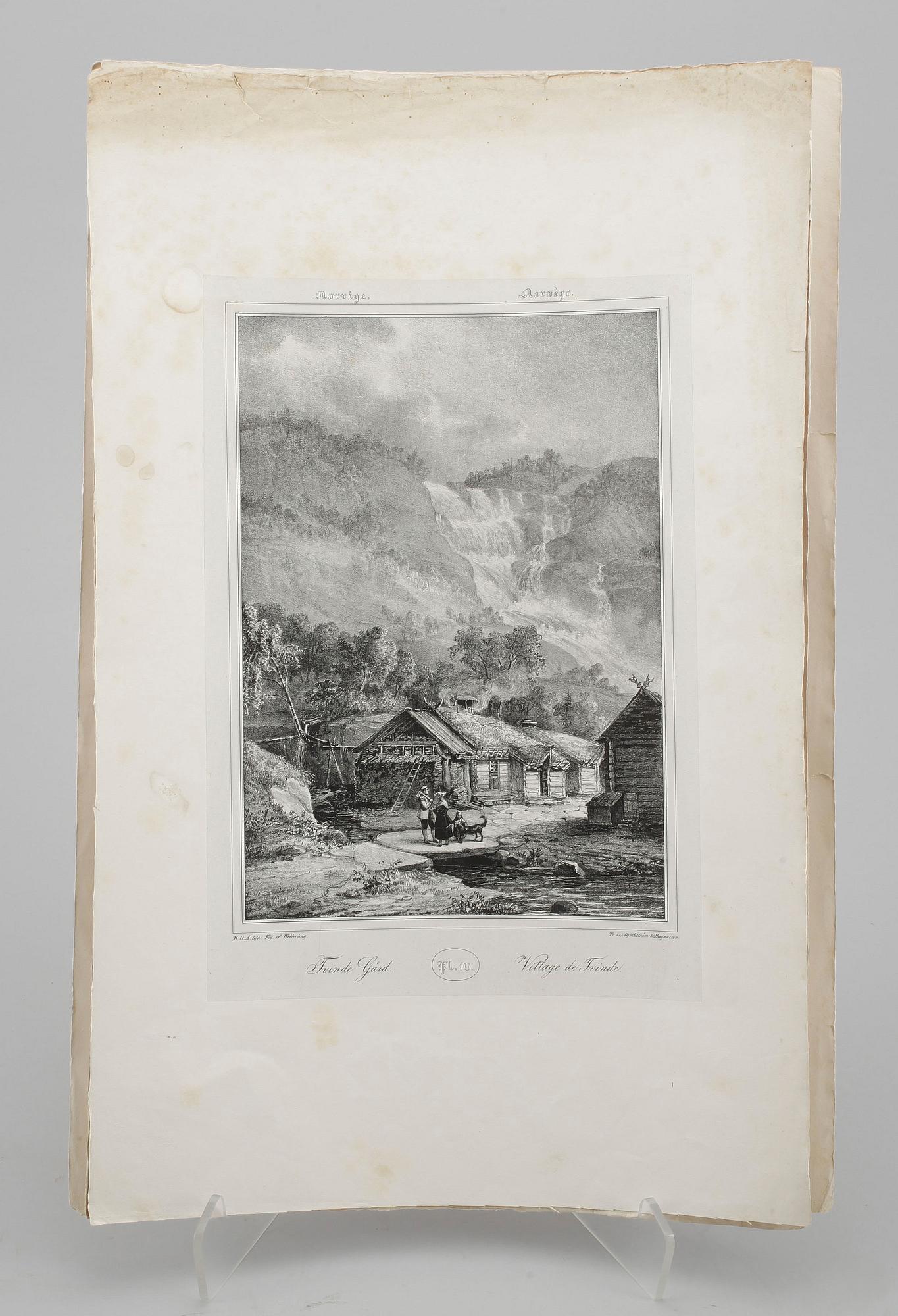 NORSKA UTSIGTER, 10 st, "Lithografierade och Utgifne av M.G. Ankarsvärd", 1830-37.