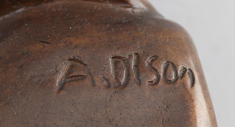 ANDERS OLSON, skulptur, brons, signerad.
