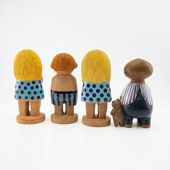 Lisa Larson, figures, 4 pcs. Gustavsberg, glazed stoneware.