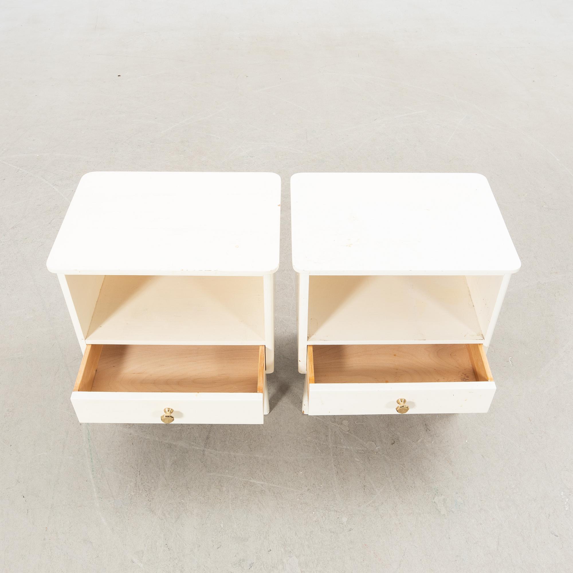 Bedside tables, a pair, 1950s.