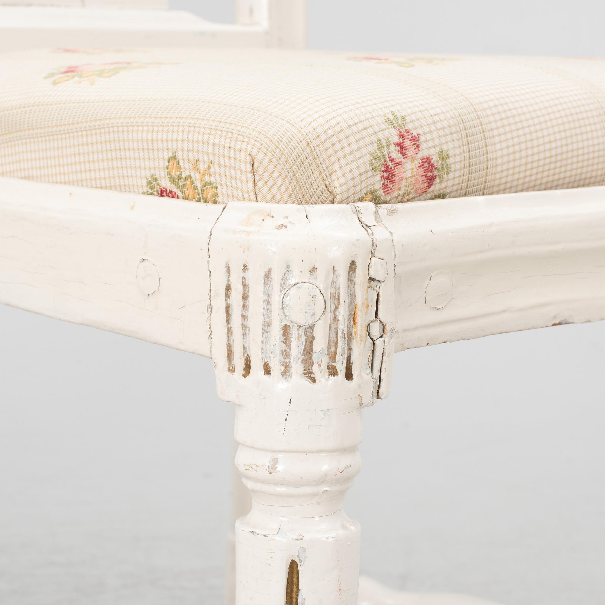 A pair of Gustavian chairs, late 18th century.