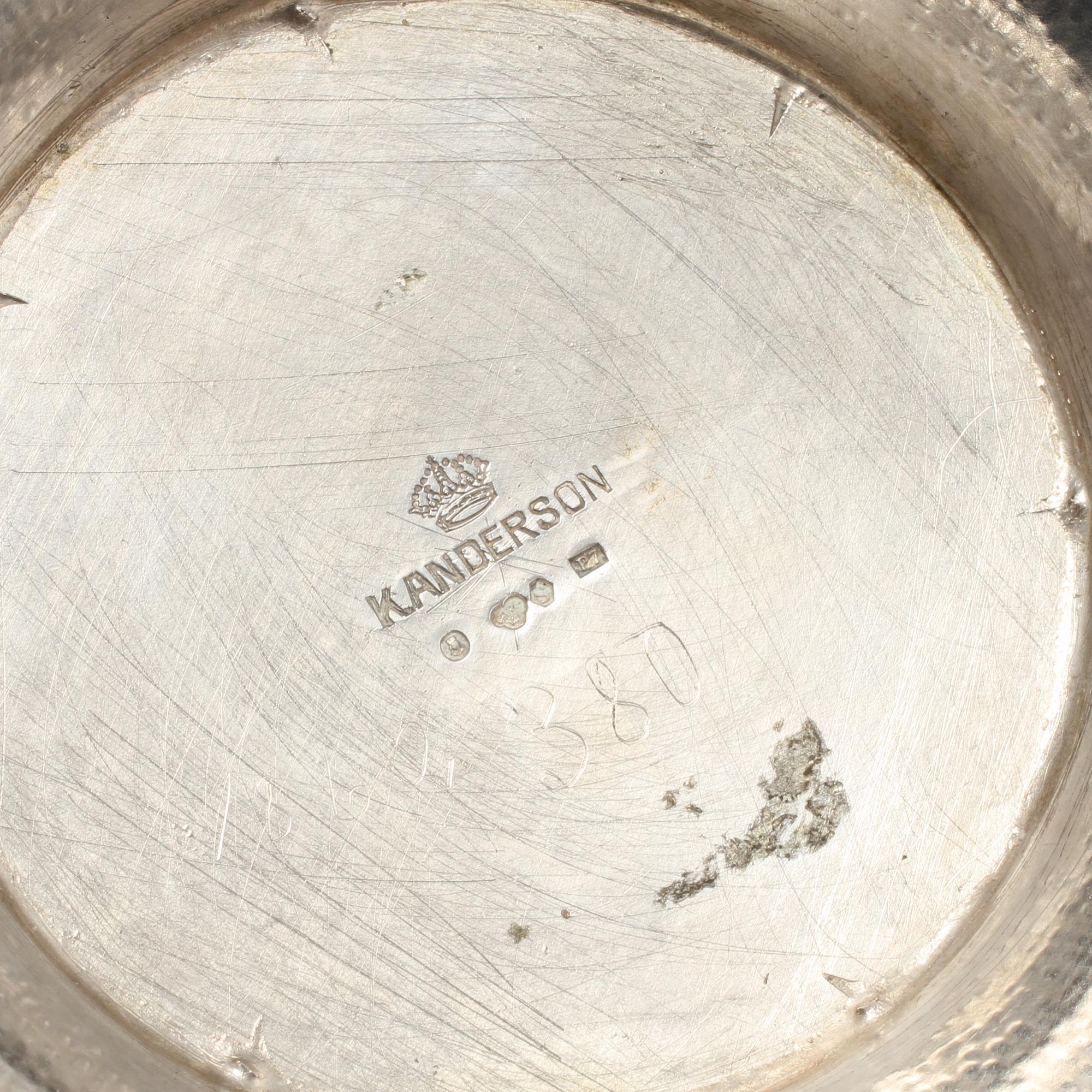 SKÅL, silver, K Andersson, Stockholm, 1917. Vikt 695 g.