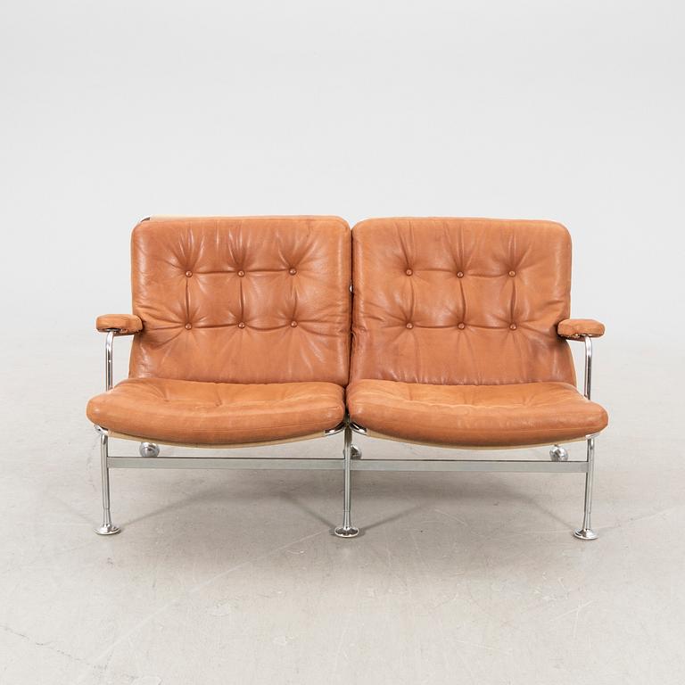 Bruno Mathsson, a karin leather adn chrome sofa Dux later part of the 20th century.